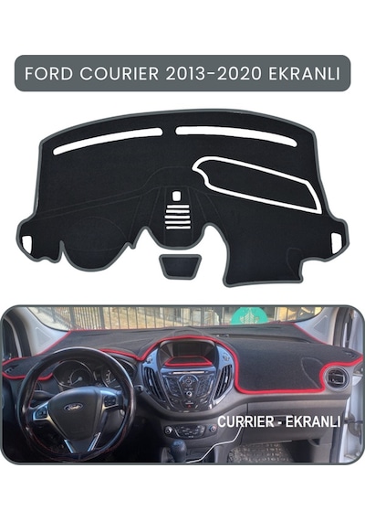 Ford Courier 2013-2020 Ekranlıtorpido Koruma Halısı Gri Kenar