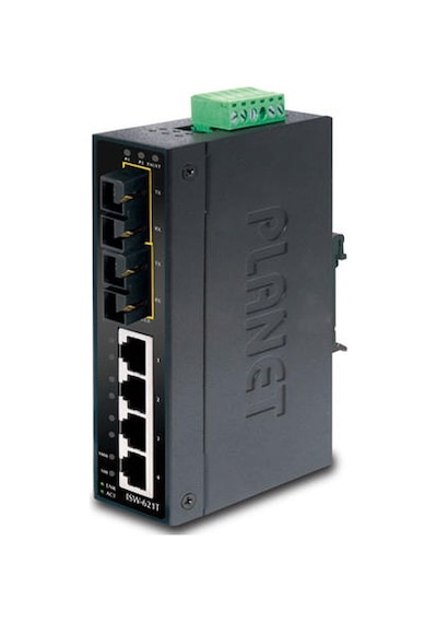 Planet Pl-ısw-621t 4 Port 10/100/base-tx 2 Port Sfp Sc Endüstriyel Ethernet Switch