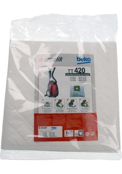 S 4240- S 4250- S 6260 Süpürge Bez Toz Torbası, Arçelik İle Uyumlu - 5 Adet - Kg0017627