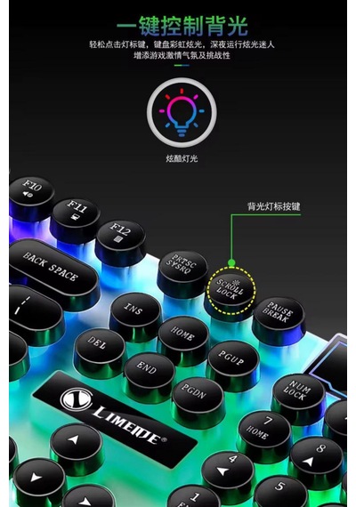 Rgb Işıklı Usb Kablolu Klavye Mouse Seti Ultra Slim Suya Dayanıklı Klavye Mause Seti Diğer