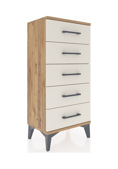 Arges Komodin 5 Çekmeceli 44x30x96 Çam-aytaşı Çam