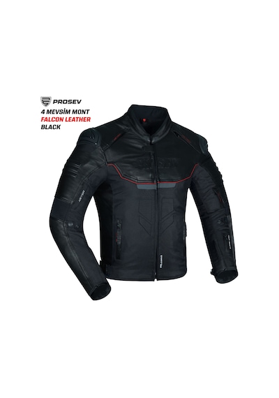 Prosev Falcon Leather 4 Mevsim Mont Dark Black L