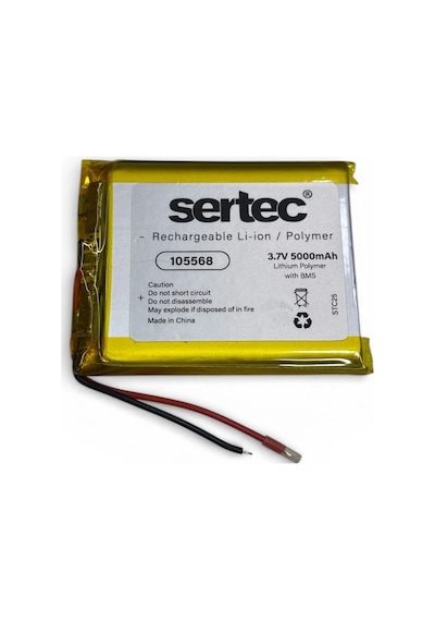 Tedar Sertec 105568 3.7v 5000 Mah Li-polymer Pil Devreli/1.5a Najmaddin