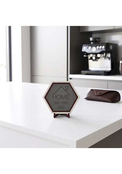 Minimalist Home Sweet Home Temalı Masaüstü Süsü Ev Ve Ofis Dekorasyonuna Zarif Bir Dokunuş Katan Ürün 10x10 Cm, Kül Gri