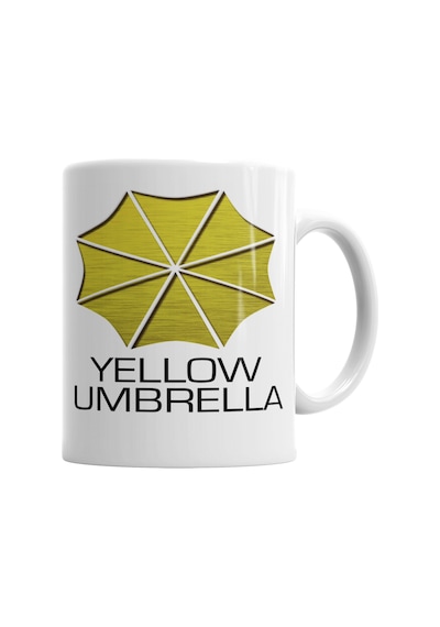 Yellow Umbrella Kupa Bardak Porselen Karışık