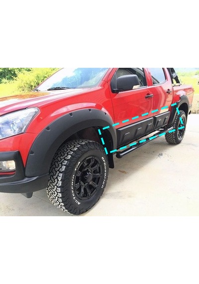 2012-2019 Isuzu D-max Kapı Gövde Kaplama Kabartmalı Dodik Seti 4 Parça İthal Premium Koruma