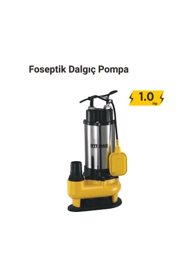 Rtr Max Rtm841 Foseptik Atık Su Dalgıç Pompa 0.75 Kw 1.0 Hp Waat