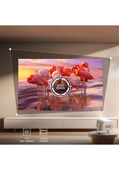 Byintek U90 Max 700 Ansı Bataryalı Taşınabilir Full Hd Projeksiyon Cihazı Android Google Tv Lisanslı Wi-fi
