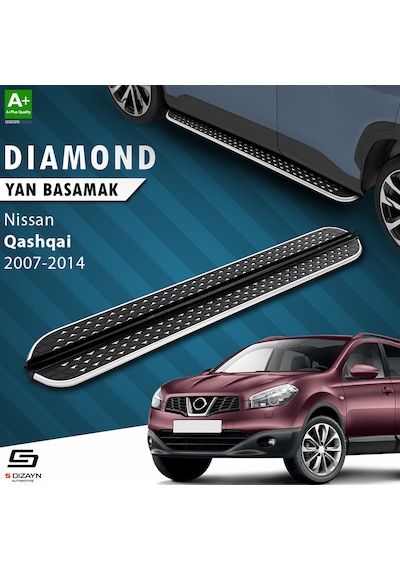 S-dizayn Nissan Qashqai Diamond Krom Yan Basamak 173 Cm 2007-2014