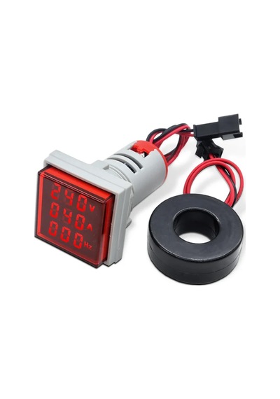 Powermaster Voltampermetre 50 500v 0-100a Ac Kare Kırmızı Ad22-22vas