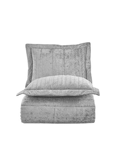 Elart Velvet Kadife Comfort Set Modern Uyku Seti Tek Kişilik Gümüş 2 Parça