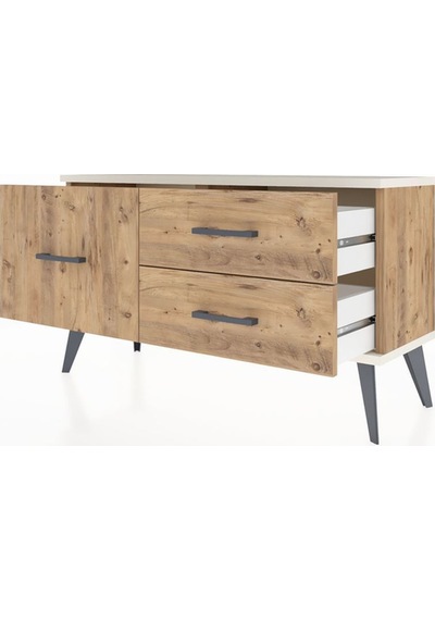 Arges Şifonyer 3 Çekmeceli 88x30x48 Çam-aytaşı/çam Aytaşı/çam