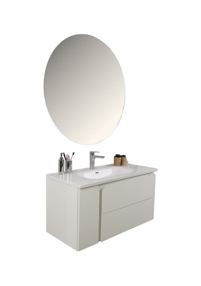 Kobos Future 100 Cm Banyo Dolabı Seti Bianco Beyaz Kobos Future 100 Cm Banyo Dolabı Seti Bianco Beyaz
