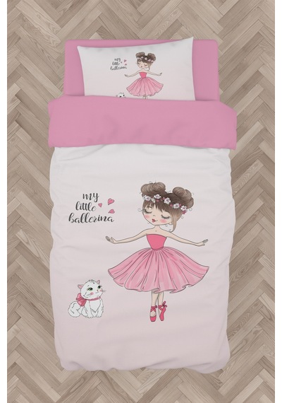Mekta Home Bebek Ve Çocuk Odası Prenses Kız Ve Kedi Desenli Nevresim Takımı