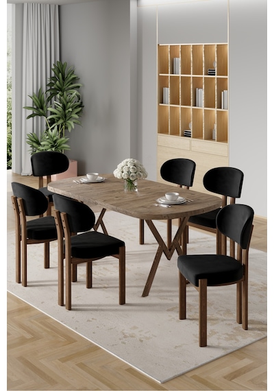 Canisa Radon Serisi Mdf 90x168 Sabit Atlantik Çam Mutfak Masa Takımı 6 Siyah Sandalye Atlantik Çam Masa Siyah Sandalye Canisa Radon Serisi Mdf 90x168 Sabit Atlantik Çam Mutfak Masa Takımı 6 Siyah Sandalye Atlantik Çam Masa Siyah Sandalye