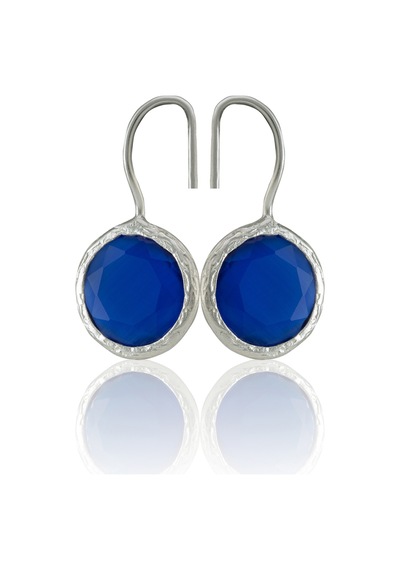 Kadir Jewellery Gümüş Kaplama Kadın Taşlı Küpe -el İşçiliği Ve Hipoalerjenik Küpe Parlement Mavisi 90360438