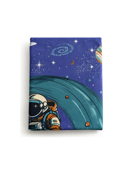 Astronot Uzay Desenli Tek Kişilik Nevresim 160x220, Lastikli Çarşaflı 100x200, Genç&çocuk Nevresim Takımı Çok Renkli
