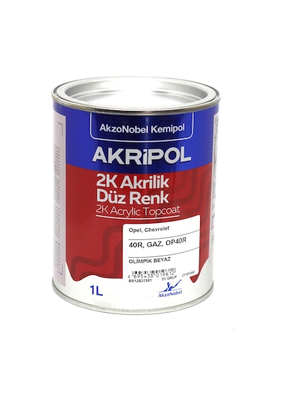 Akzonobel Akripol 2k Düz Renk -olimpik Beyaz-1 Lt.