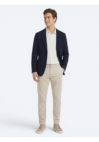 Kip Lacivert Çizgili Comfort Fit Ceket