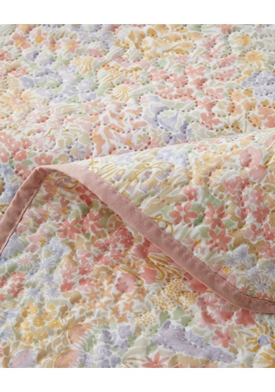 Fleur Multicolore Çift Kişilik Çok Amaçlı Örtü 200x220 Cm Yavruağzı