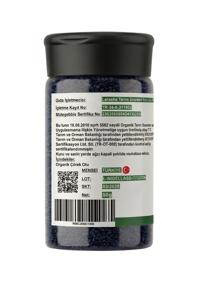 Organik Çörek Otu 50g Organic Black Cumin