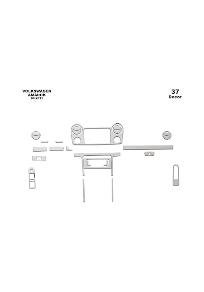 Volkswagen Amarok Torpido Kaplama 2010- 37 Parça Alüminyum