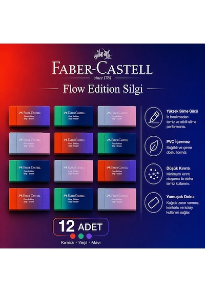 Faber Castell Flow Edition Silgi 12 Adet