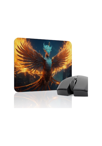 Anka Kuşu Kaymaz Dikişli Kauçuk Oyuncu Mousepad V1 - 22x18 Gaming Mouse Pad Fare Altlığı