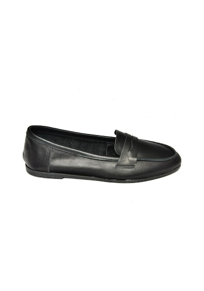 Fox Shoes S291070003 Siyah Hakiki Deri Düz Babet Siyah