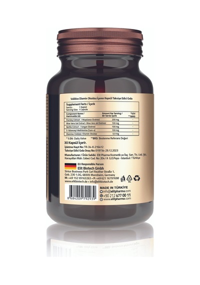 Diamine Oxidase 0,9 Mg + Parsley 200 Mg + Aloe Vera Gel 100 Mg + Nettle 100 Mg 30 Capsules