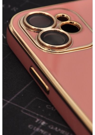 Apple Uyumlu iPhone 11 Magsafe Özellikli Lens Korumalı Lazerli Renkli Kılıf Pudra Pembe