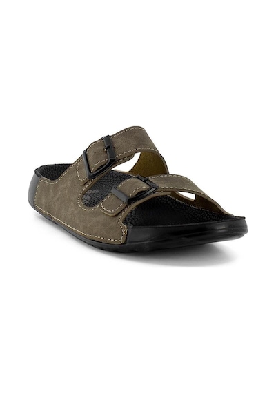 Lee Cooper Orthopedix 2013 Çift Bantlı Suya Dayanıklı Tokalı Unisex Terlik Haki