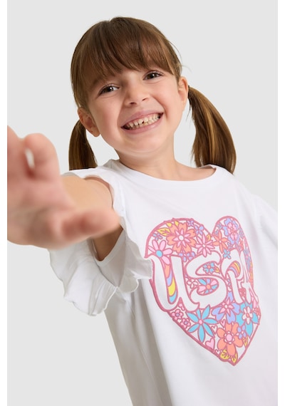 U.s. Polo Assn. Kız Çocuk Beyaz Tişört 50325657-vr013