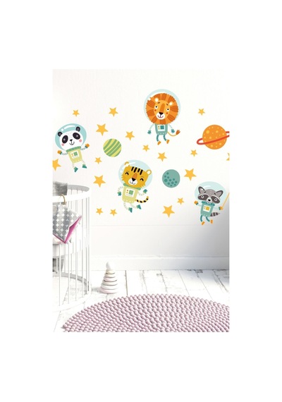 Uzay Temalı Çocuk Duvar Odası Stickerı