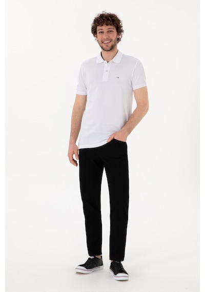 U.S. Polo Assn. Erkek Siyah Slim Fit Kanvas Pantolon 50309126-VR046 U.S. Polo Assn. Erkek Siyah Slim Fit Kanvas Pantolon 50309126-VR046