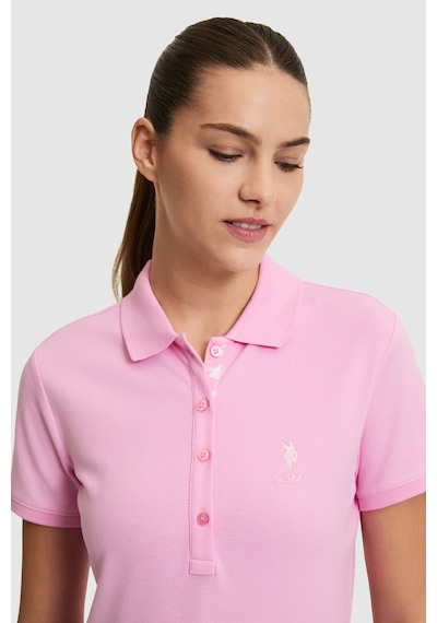 U.s. Polo Assn. Kadın Pembe Tişört Basic 50321798-vr041