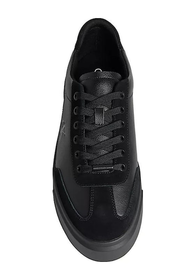 Calvin Klein Erkek Deri Bağlamalı Rahat Taban Ck Yazı Detay Siyah Sneaker-14719