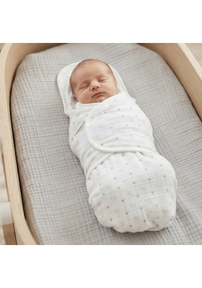 Sebi Yıldız Ayıcık Bebek Kundak 72102 Beyaz