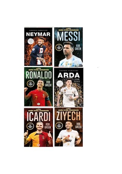 Sahanın Yıldızları - Benim Futbol Kahramanım Ronaldo Futbolcu Kartı Poster Hediyeli Toplam 6 Kitap