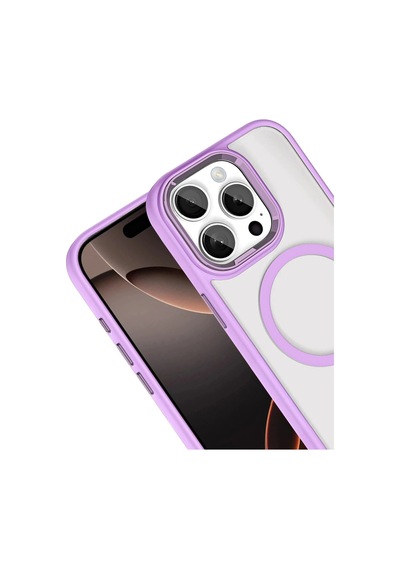 Durukar Apple iPhone Uyumlu 15 Pro Max Terea Magsafe Kapak - Lila