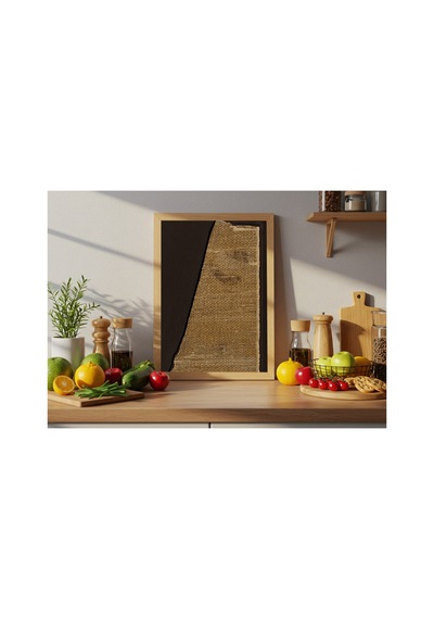 Anonim Baklava Desenli Dokuma Çerçevesiz Poster 21x30 Cm A4 Geometrik Desen Etnik Duvar Dekoru