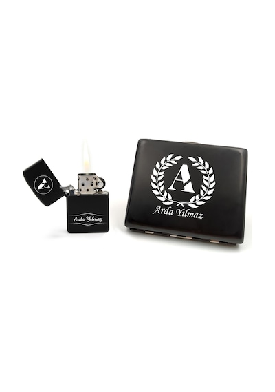 Babalar Gününe Özel Zippo Tarzı Çakmak & Metal Tabaka Seti