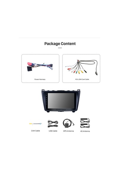 Mazda 6 2003-2013 Multimedya Navigasyon Usb Kamera Carplayer 4 Ram