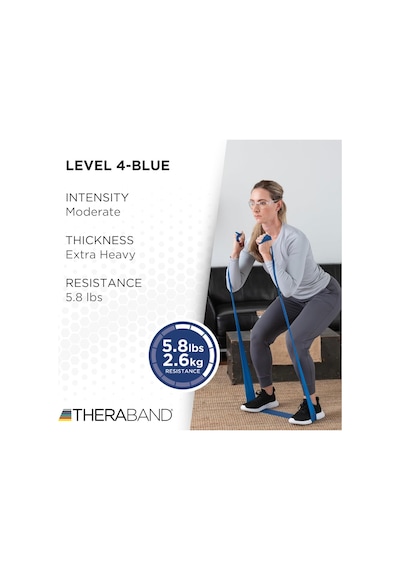 Theraband 20550 Egzersiz Bandı 1.5 Metre Çok Yüksek Sert Mavi Çok Renkli