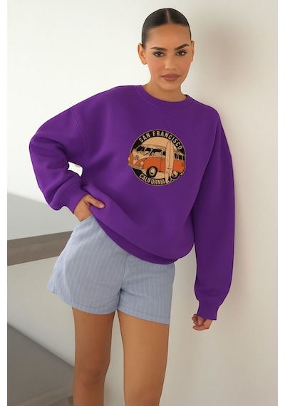 Benroma Unisex San Francısco Baskılı Sweat Çok Renkli