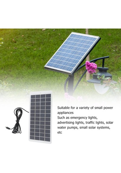 Güneş Paneli, 5w 12v Taşınabilir Yüksek Verimli Güneş Modülü Dc Arayüzlü Polikristal Güneş Enerjisi Paneli, Acil Durum Işıkları İçin Enerji Tasarruflu Güneş Şarj Paneli, Küçük Güneş Enerjisi