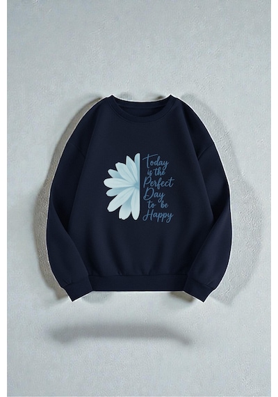 Uyguntarz Çok Renkli En Sevilen Papatya Serisi Baskılı Sweatshirt 3'lü Fırsat Paketi