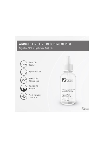 Wrinkle & Fine Line Reducing Serum Argireline 12% Hyaluronic Acid 1% - Kırışıklık Ve Ince Çizgi
