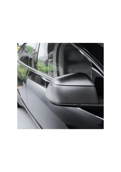 Red Lion Parts Tesla Model Y Juniper 2025+ Mat Karbon Fiber Stil Yan Ayna Kapağı Seti