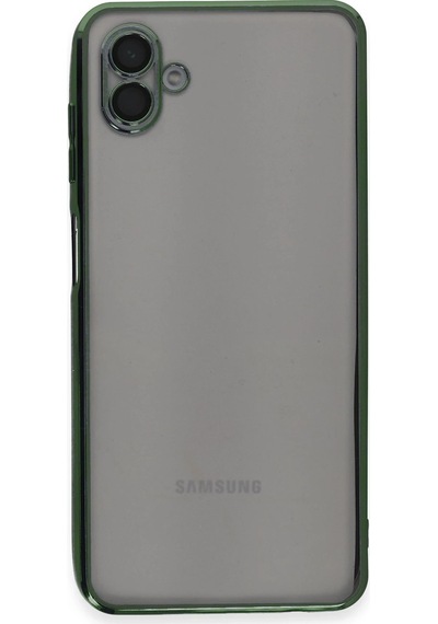 Mey İthalat Samsung Uyumlu Galaxy A04 Kılıf Lensli Silikon - Yeşil